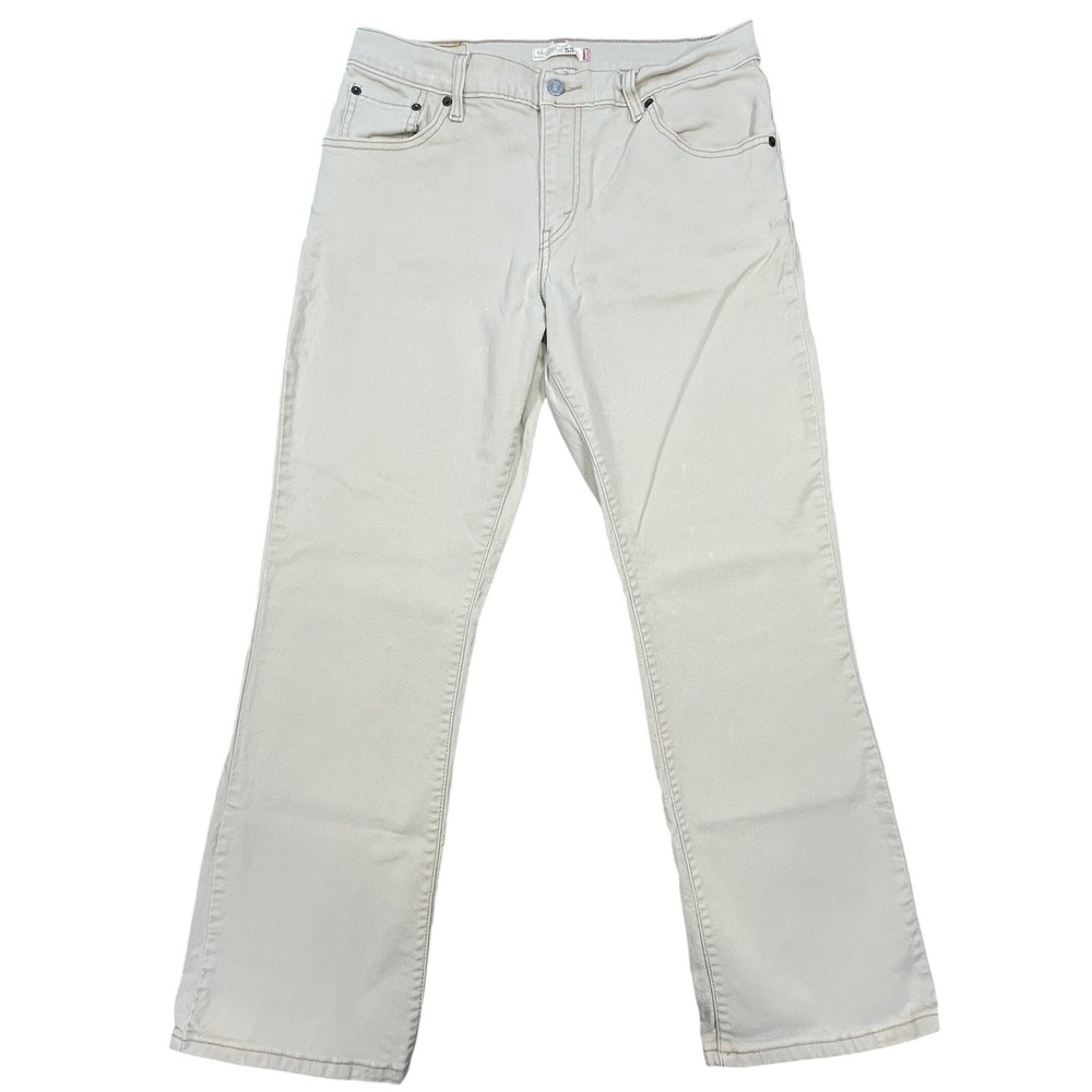 Vintage Y2K Levi's Beige 550 Relaxed Boot Cut Denim Jeans Women 12M
